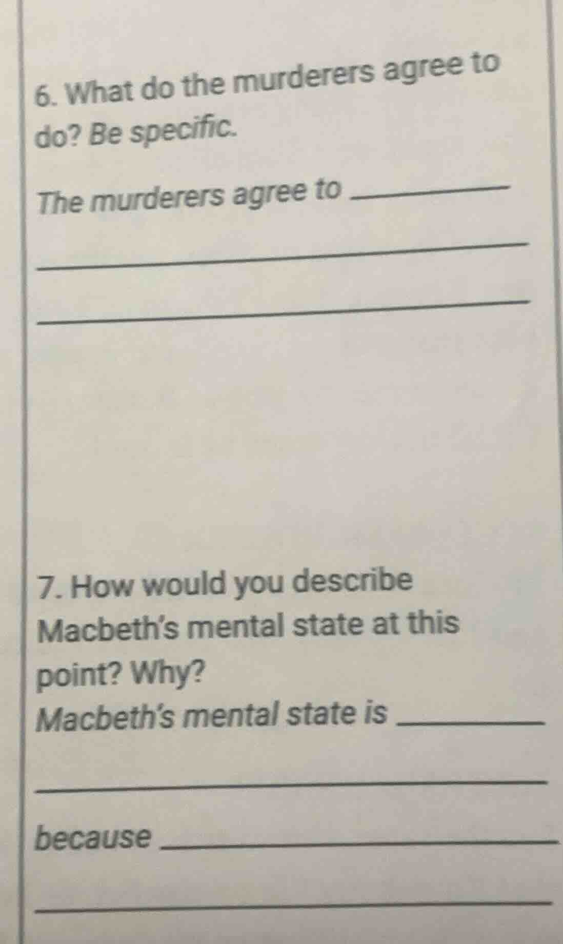 6. what do the murderers agree to do? be specific. the murderers agree …