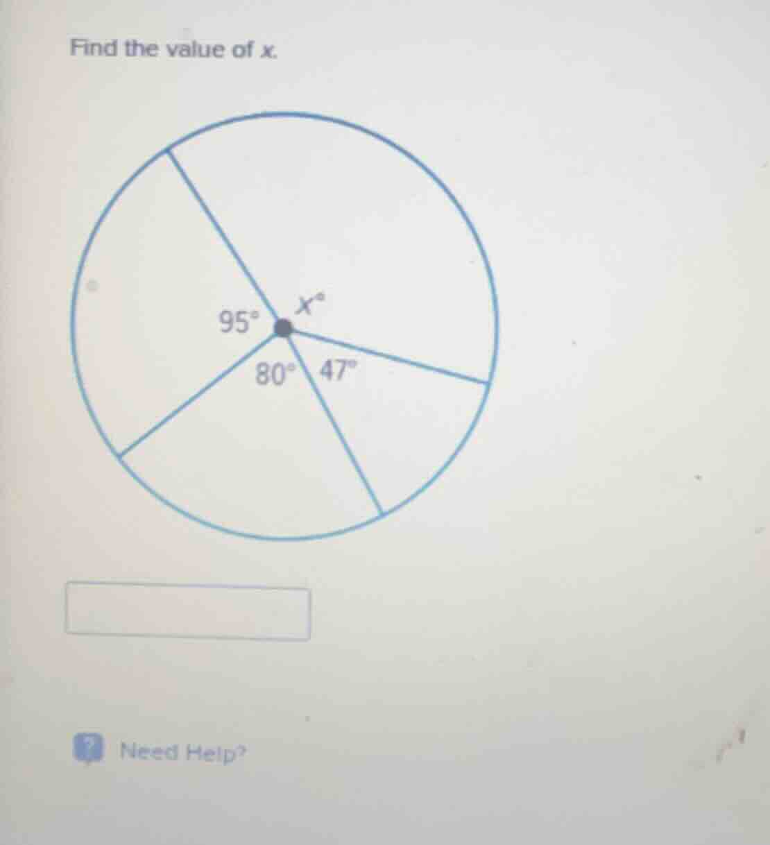 find the value of x.