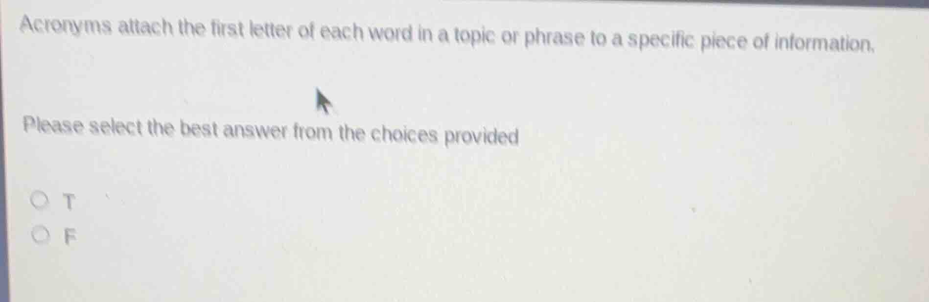 acronyms attach the first letter of each word in a topic or phrase to a…
