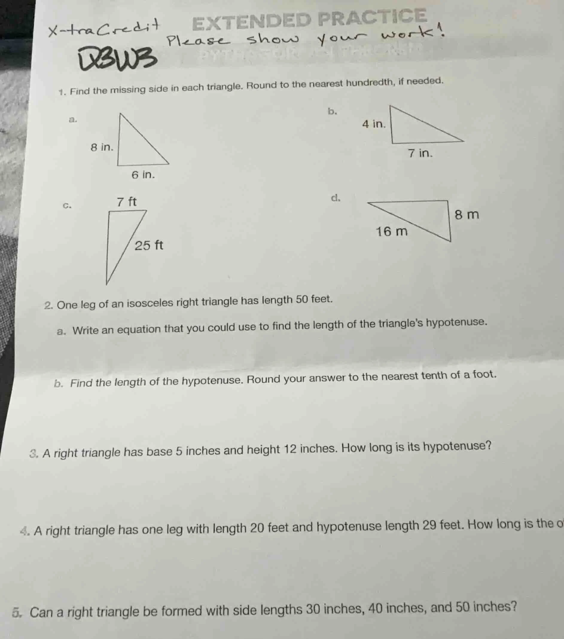 x-tracredit extended practice please show your work! dbwb 1. find the m…