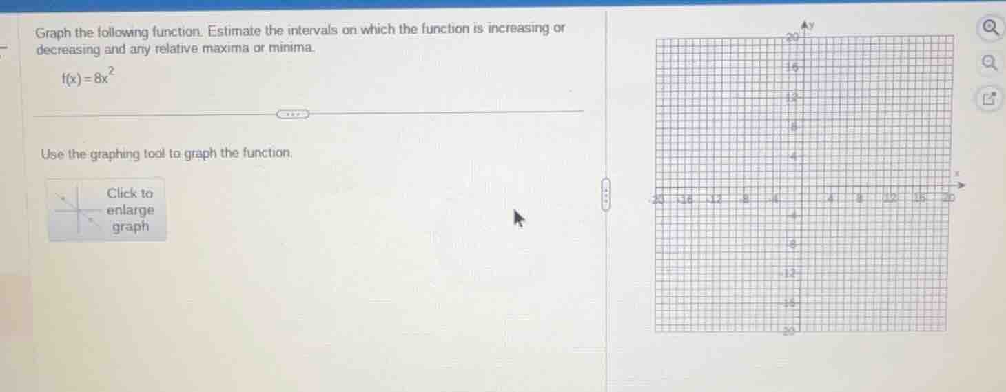 graph the following function. estimate the intervals on which the funct…
