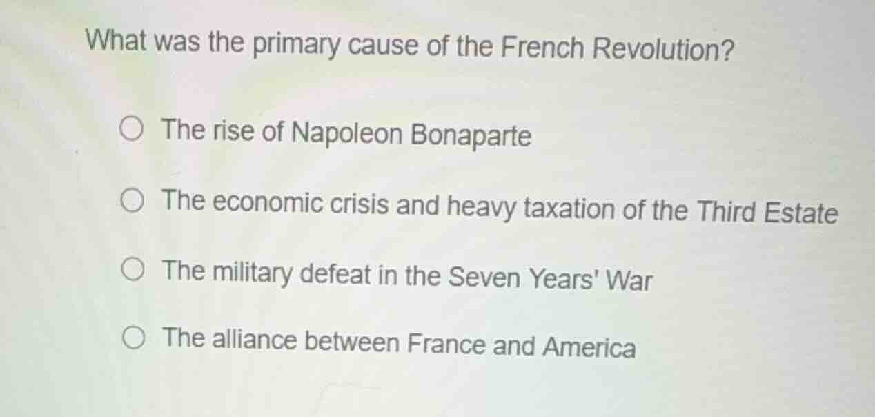 what was the primary cause of the french revolution? the rise of napole…