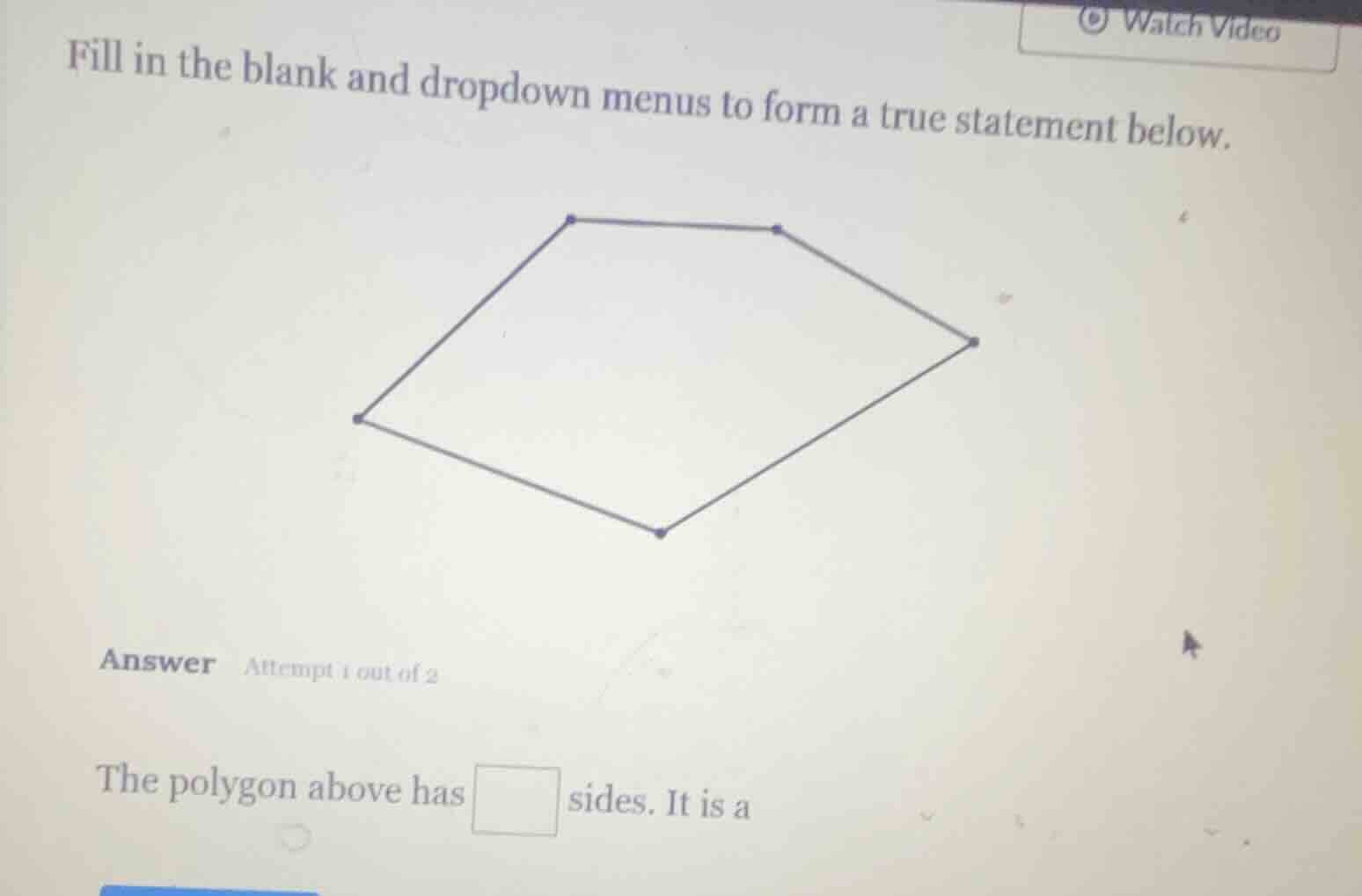 fill in the blank and dropdown menus to form a true statement below. th…