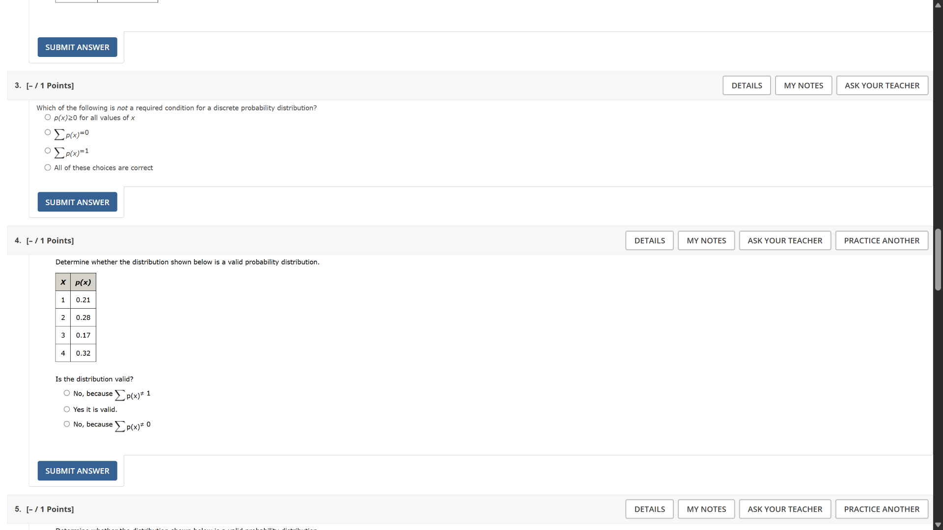 3. - / 1 points which of the following is not a required condition for …