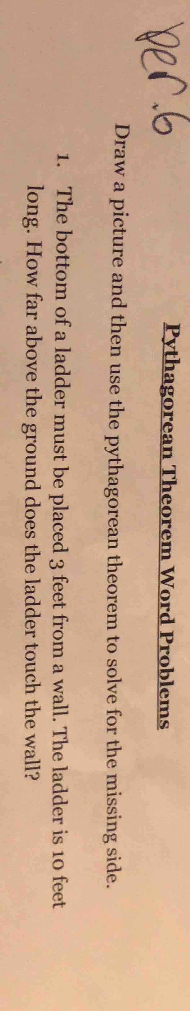 pythagorean theorem word problems draw a picture and then use the pytha…