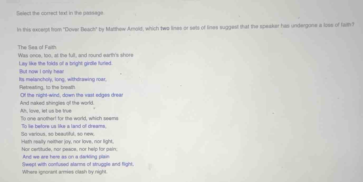 select the correct text in the passage. in this excerpt from \dover bea…