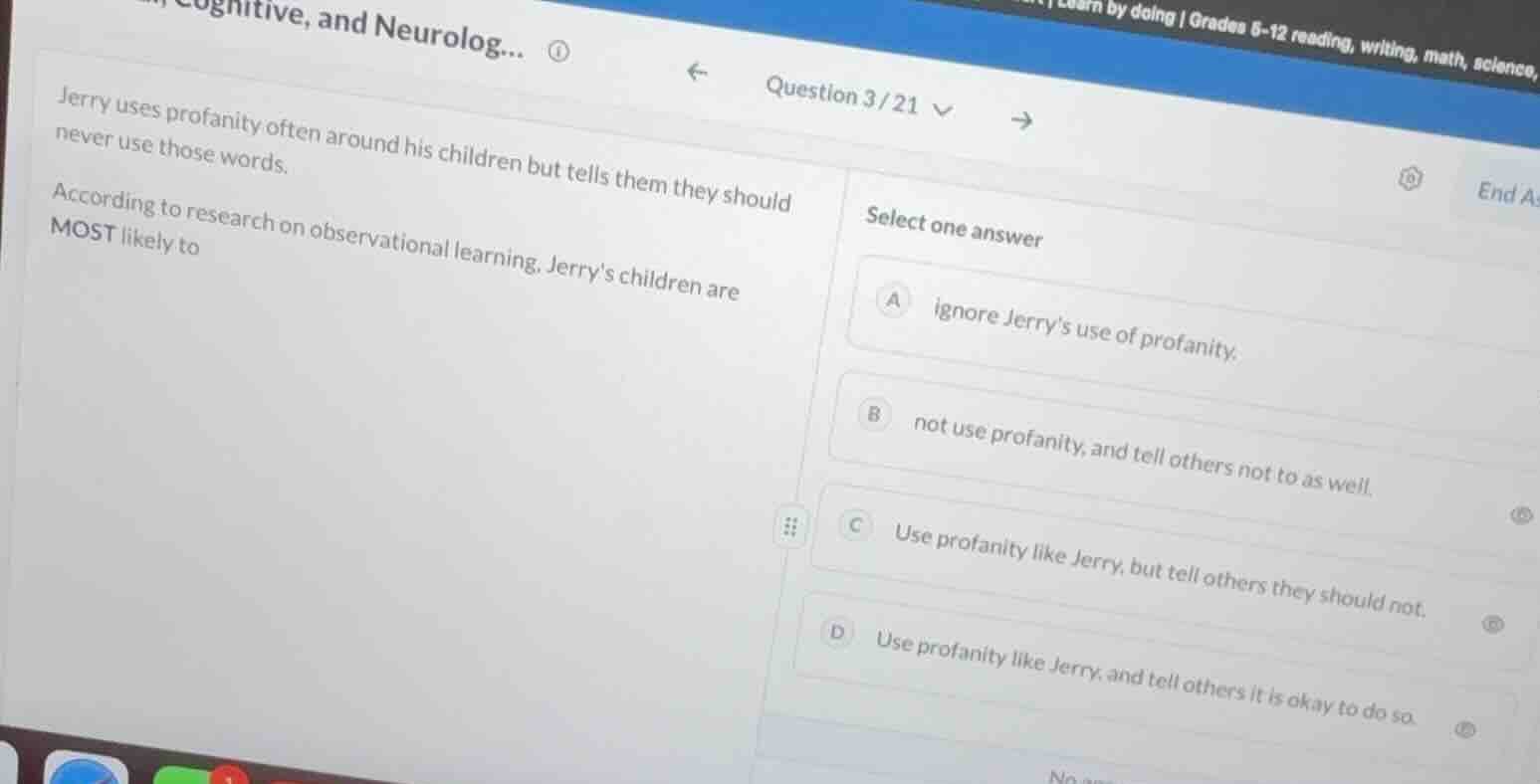 jerry uses profanity often around his children but tells them they shou…