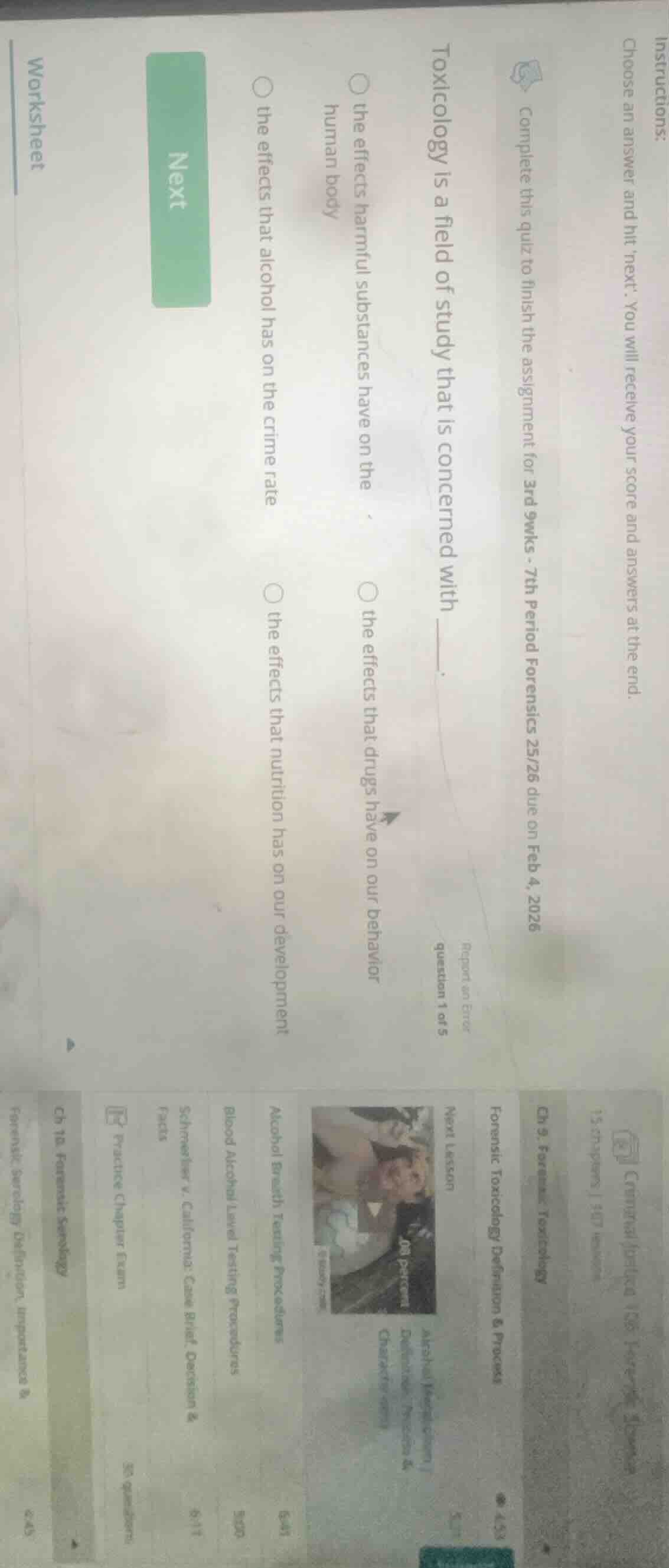 toxicology is a field of study that is concerned with ______. the effec…