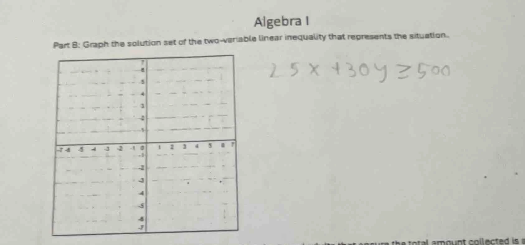 algebra i part b: graph the solution set of the two - variable linear i…