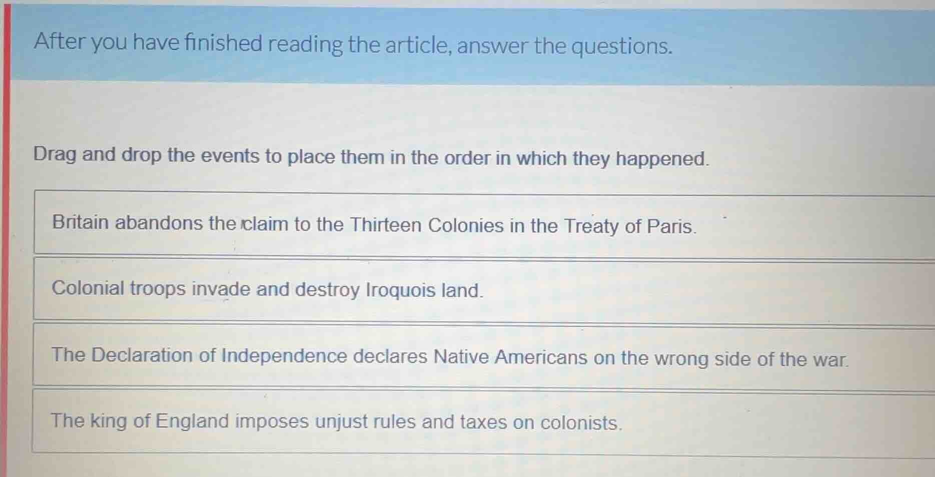 after you have finished reading the article, answer the questions. drag…