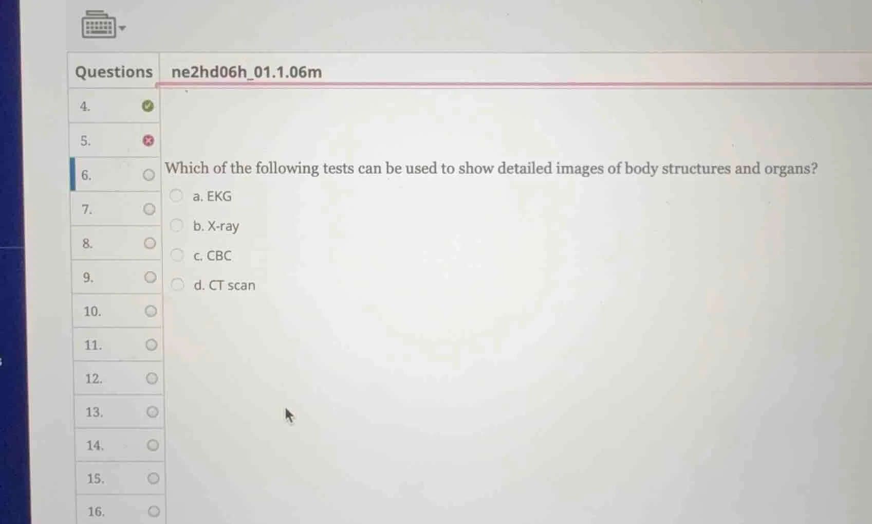 which of the following tests can be used to show detailed images of bod…