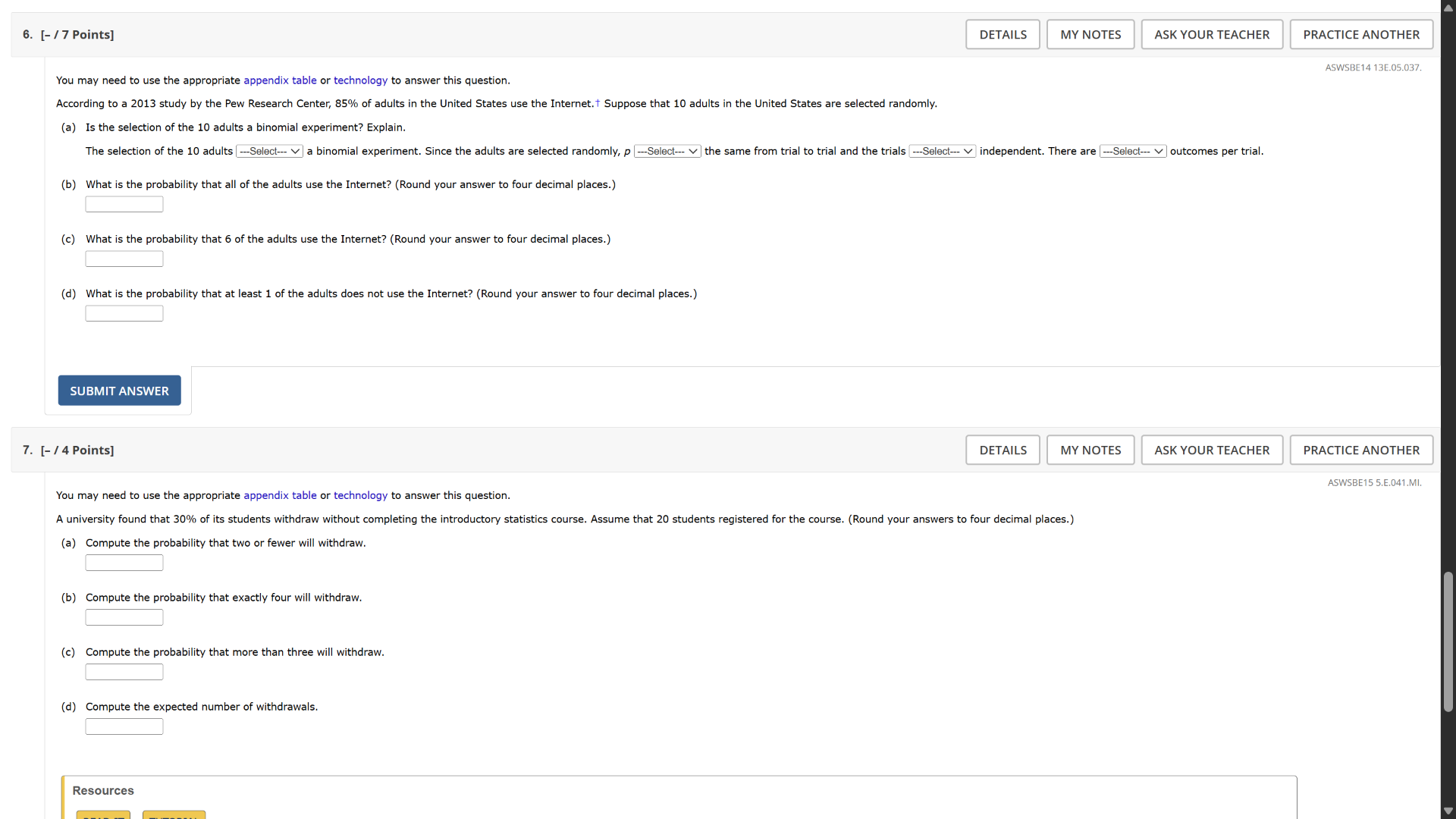 6. - / 7 points you may need to use the appropriate appendix table or t…