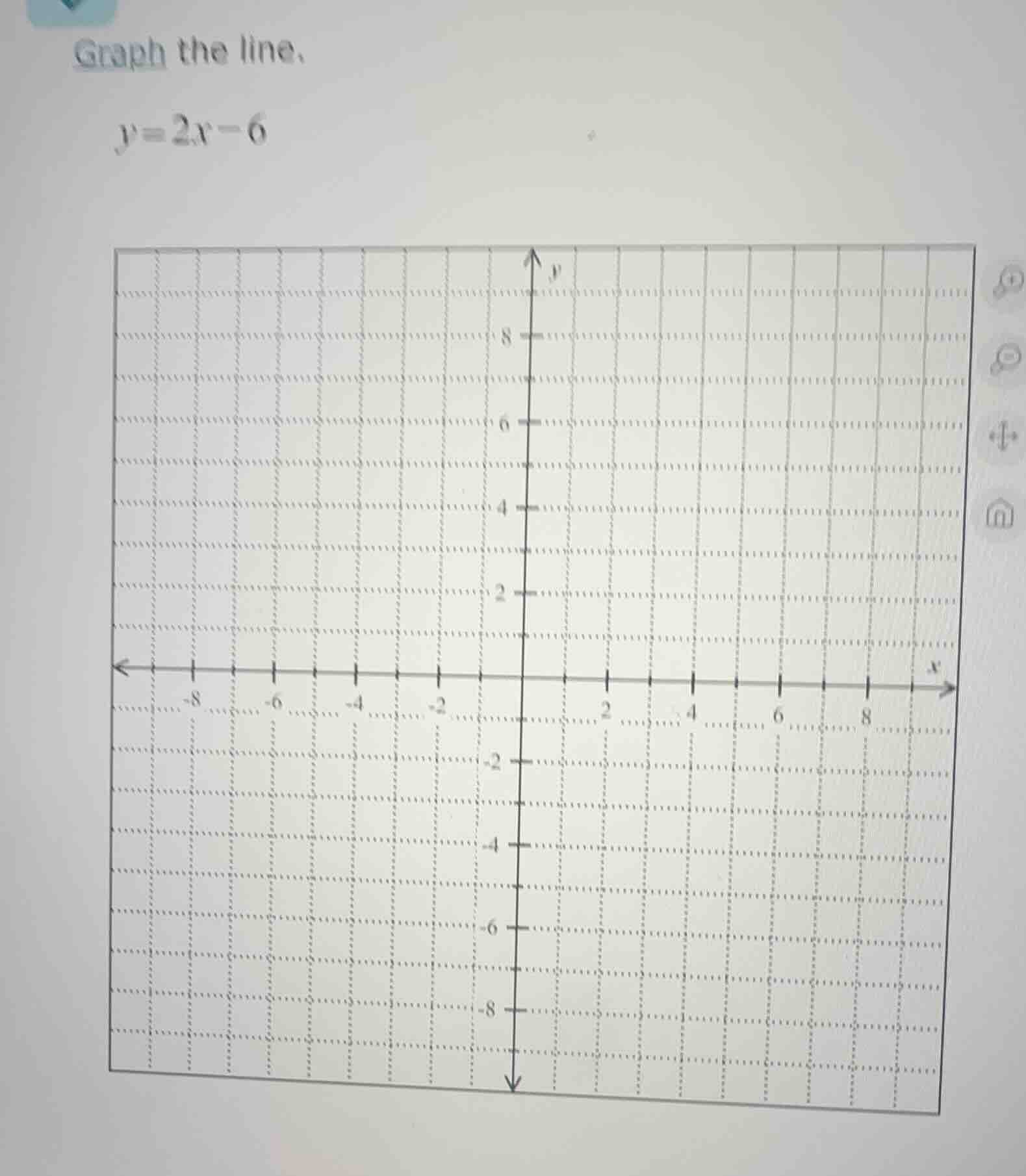 graph the line, y = 2x - 6