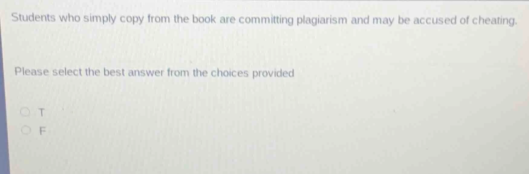 students who simply copy from the book are committing plagiarism and ma…