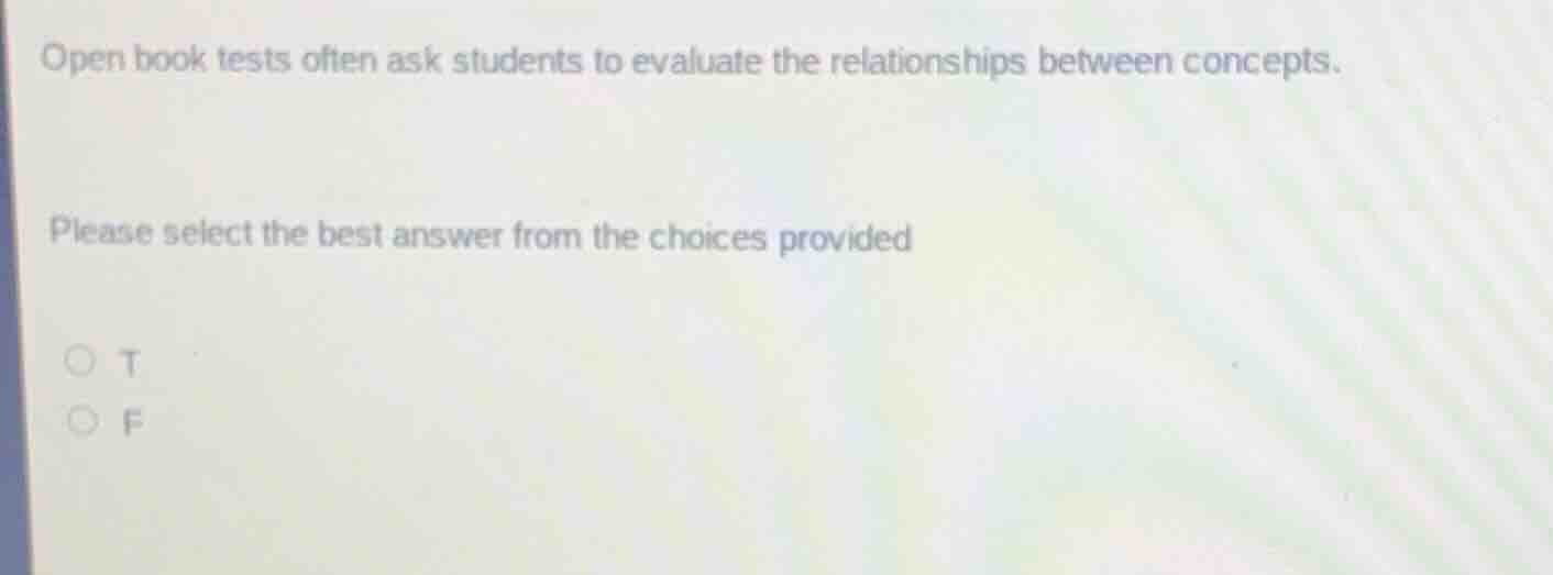 open book tests often ask students to evaluate the relationships betwee…