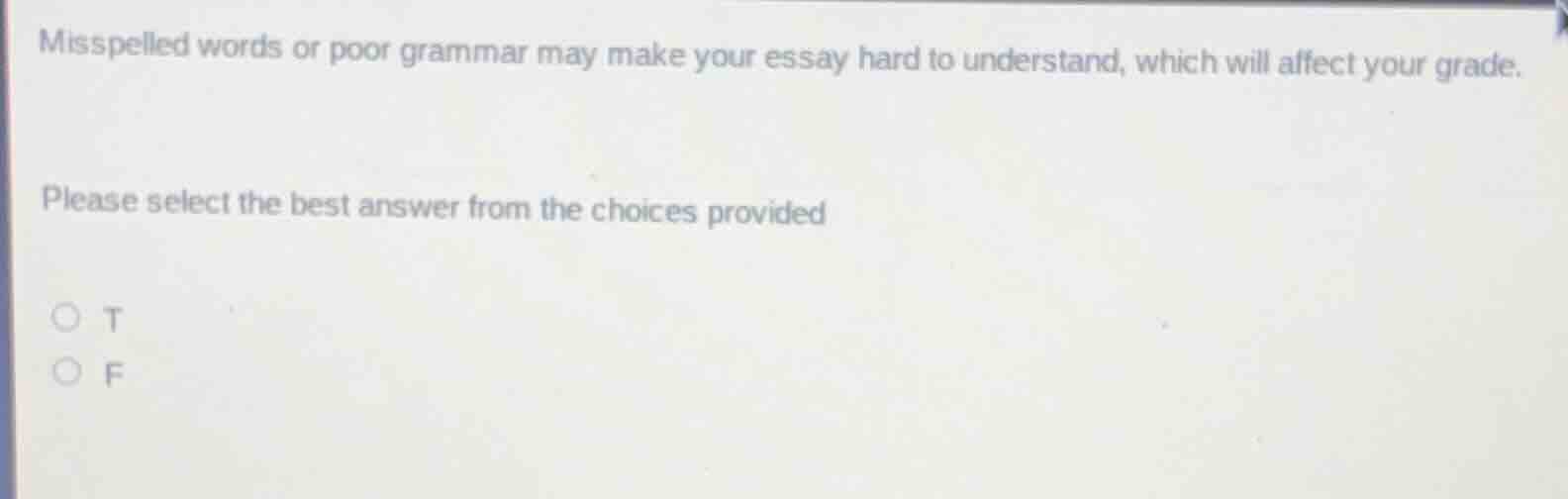 misspelled words or poor grammar may make your essay hard to understand…