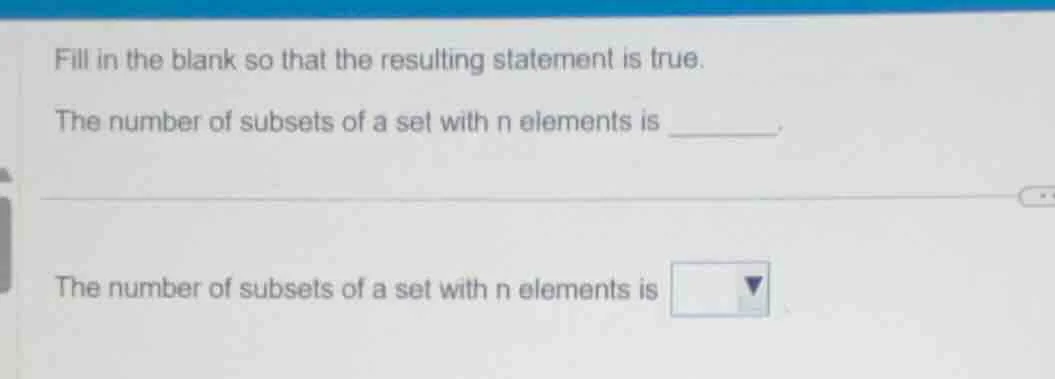 fill in the blank so that the resulting statement is true. the number o…