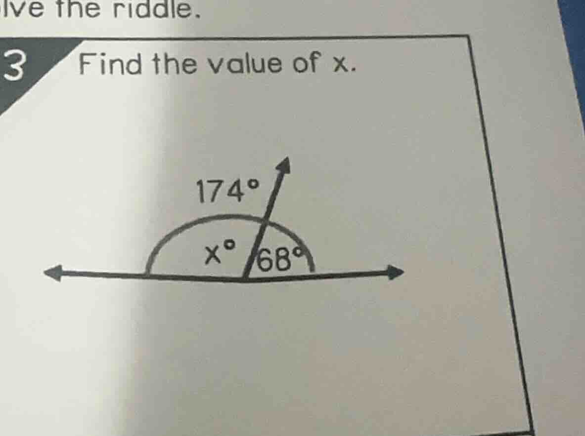 3 find the value of x.