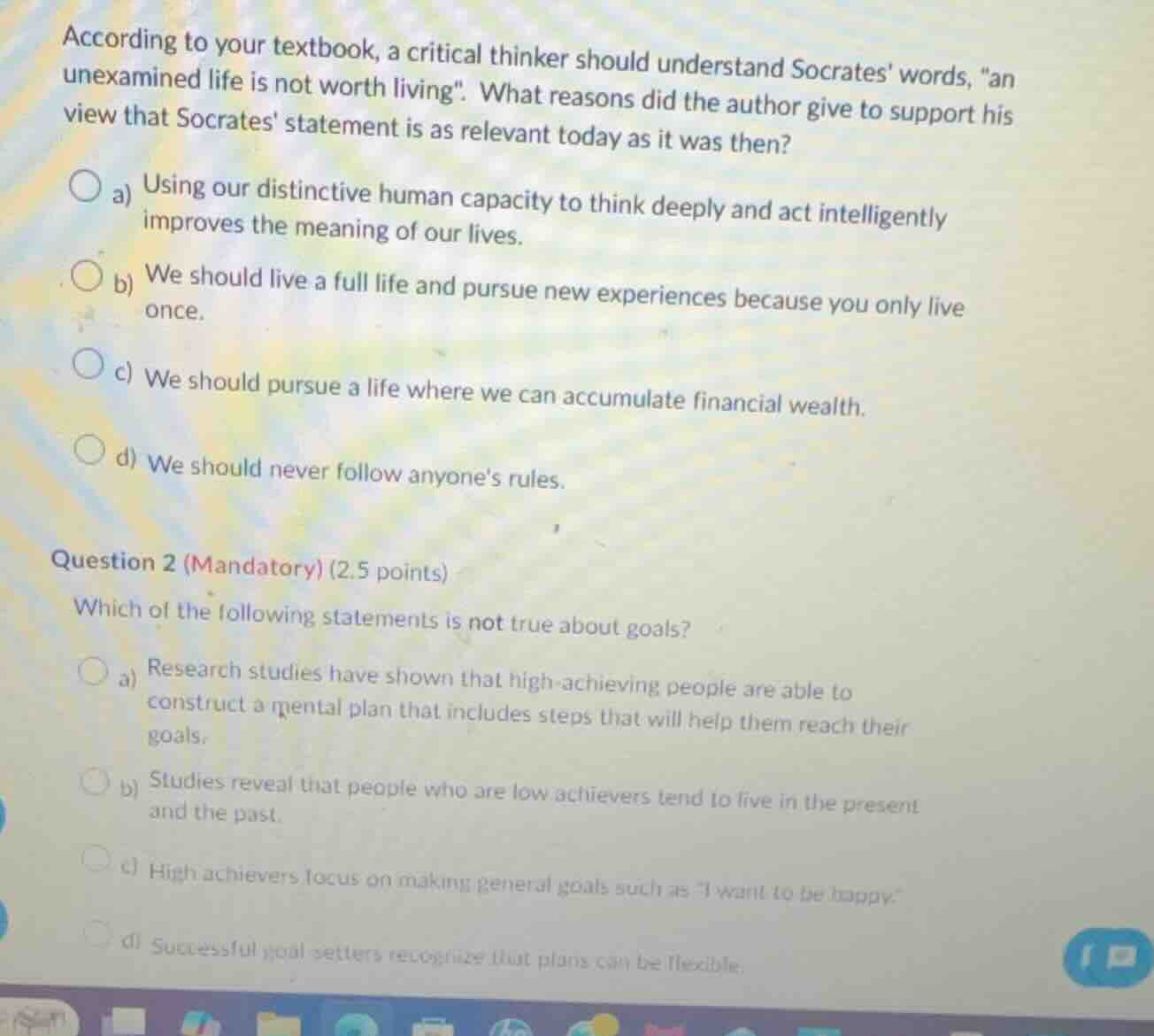 according to your textbook, a critical thinker should understand socrat…