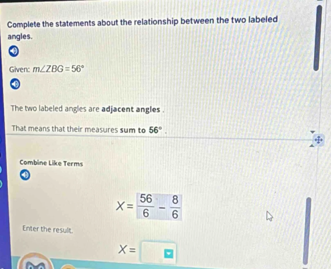 complete the statements about the relationship between the two labeled …