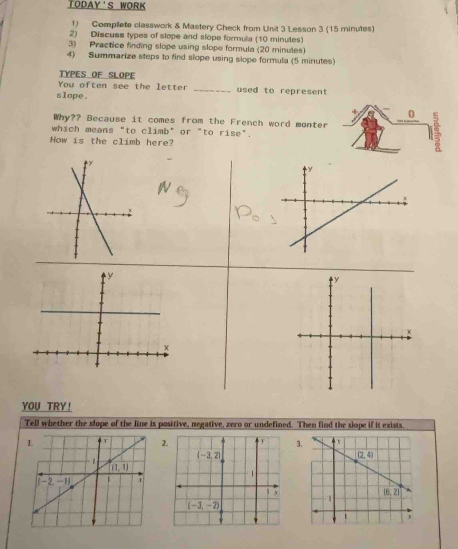 todays work 1) complete classwork & mastery check from unit 3 lesson 3 …