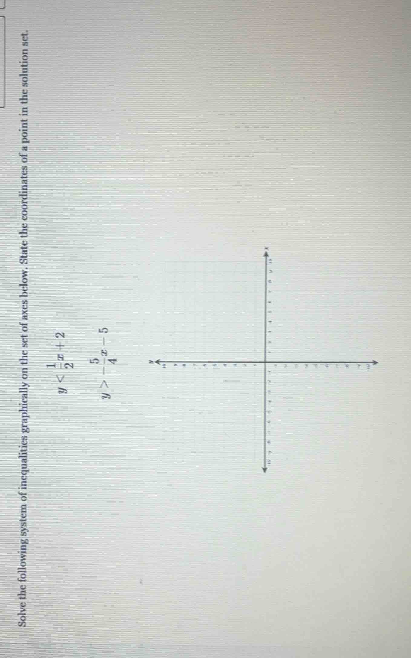 solve the following system of inequalities graphically on the set of ax…