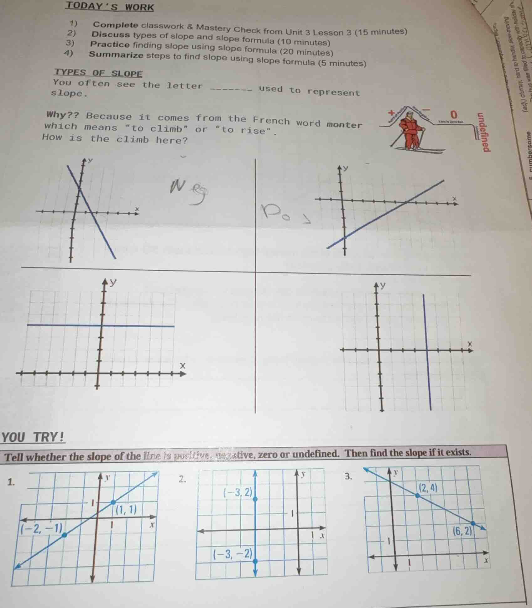 todays work 1) complete classwork & mastery check from unit 3 lesson 3 …