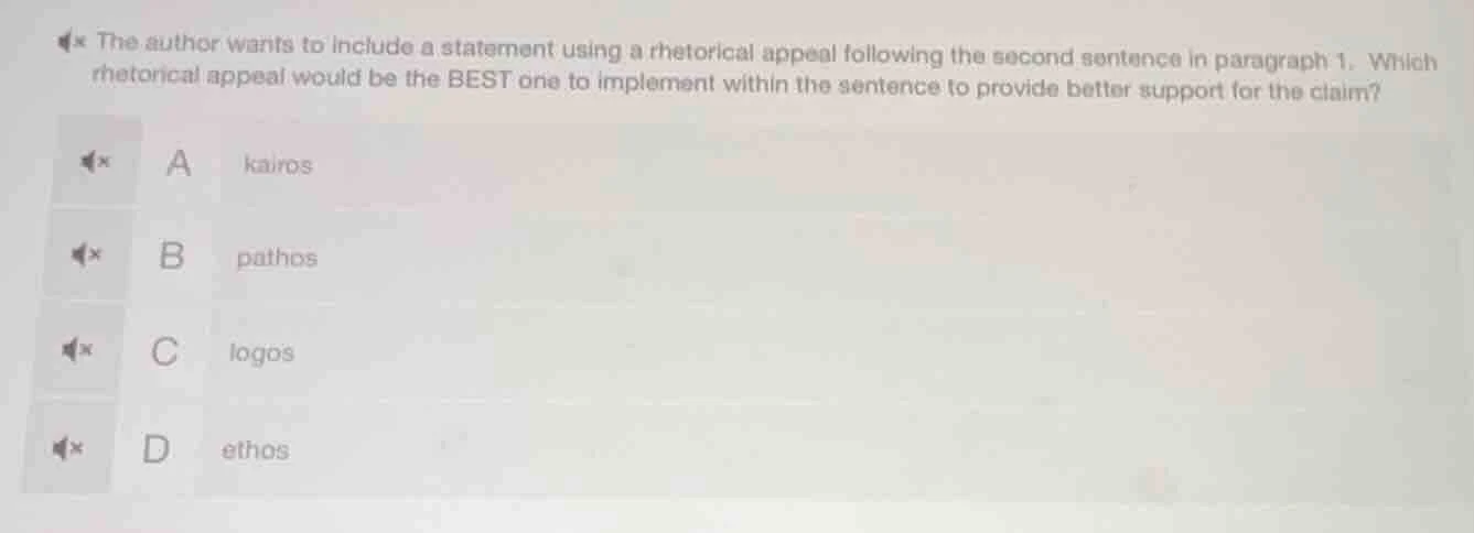 the author wants to include a statement using a rhetorical appeal follo…