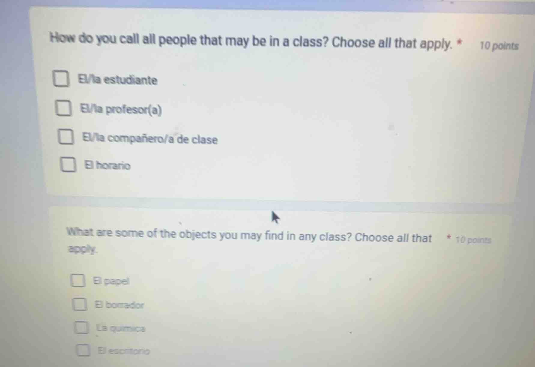 how do you call all people that may be in a class? choose all that appl…