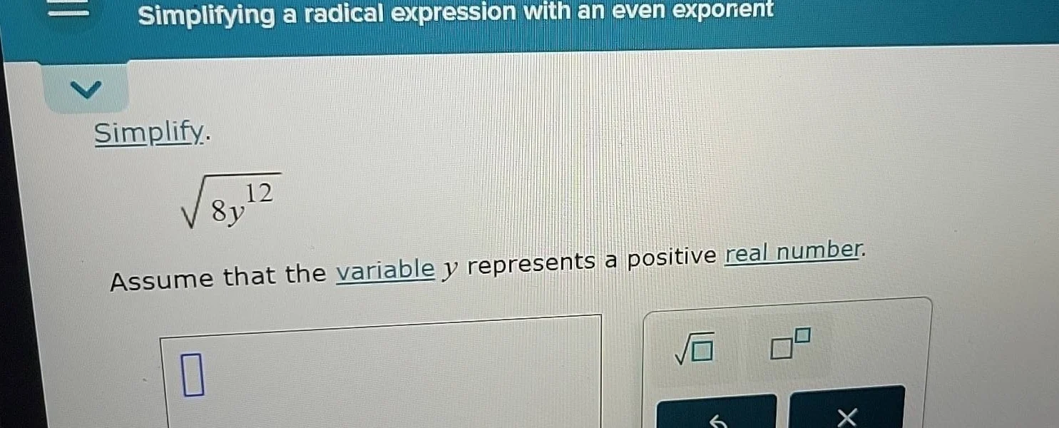 simplifying a radical expression with an even exponent simplify. \\(\\s…