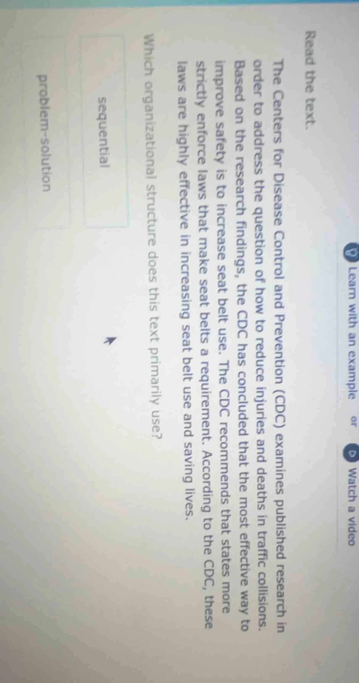 read the text. the centers for disease control and prevention (cdc) exa…