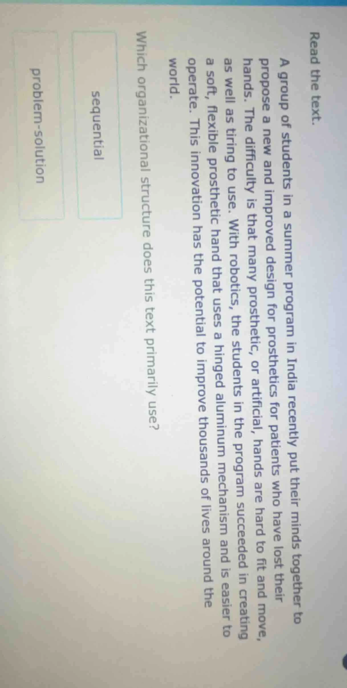read the text. a group of students in a summer program in india recentl…