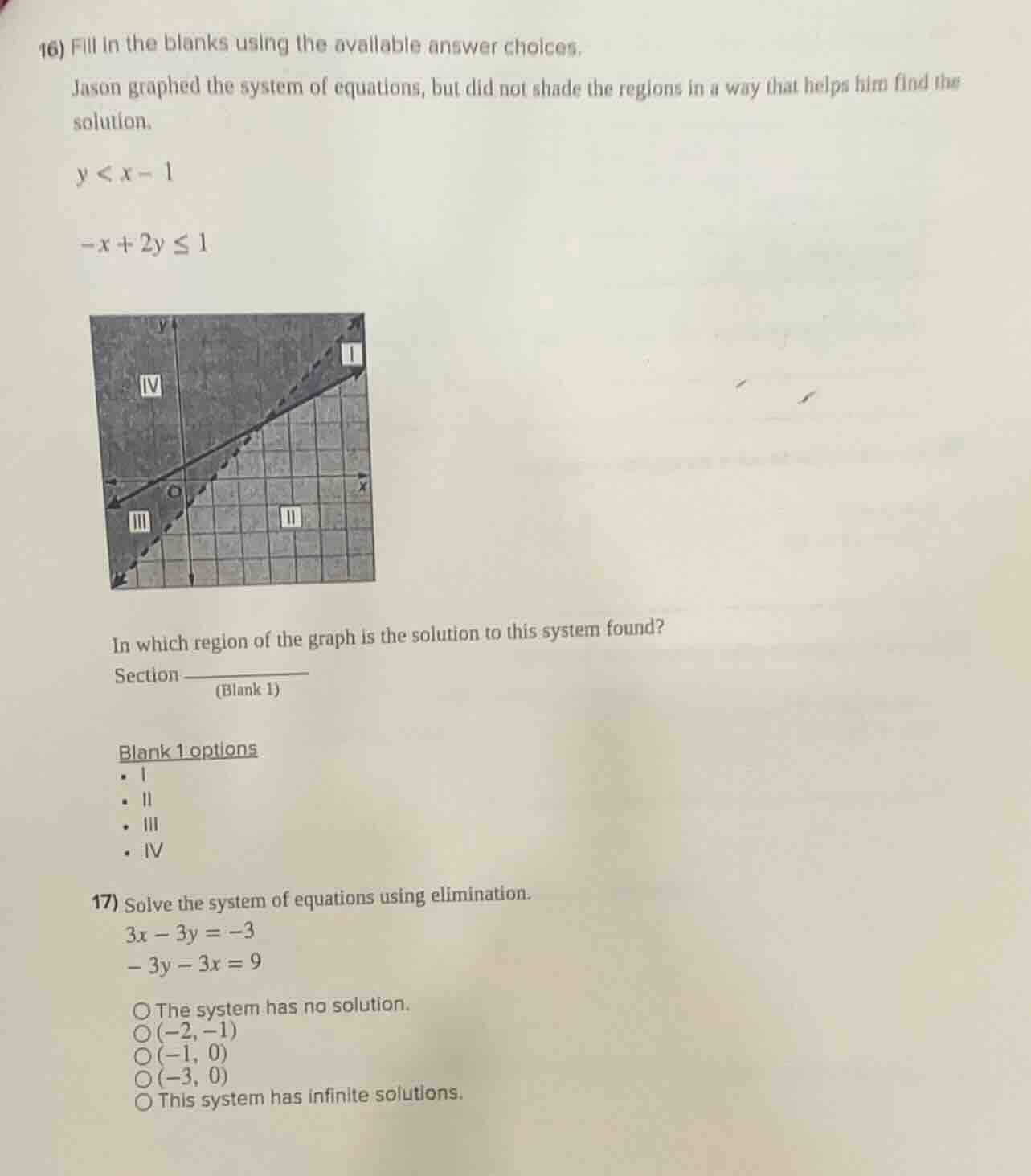 16) fill in the blanks using the available answer choices. jason graphe…