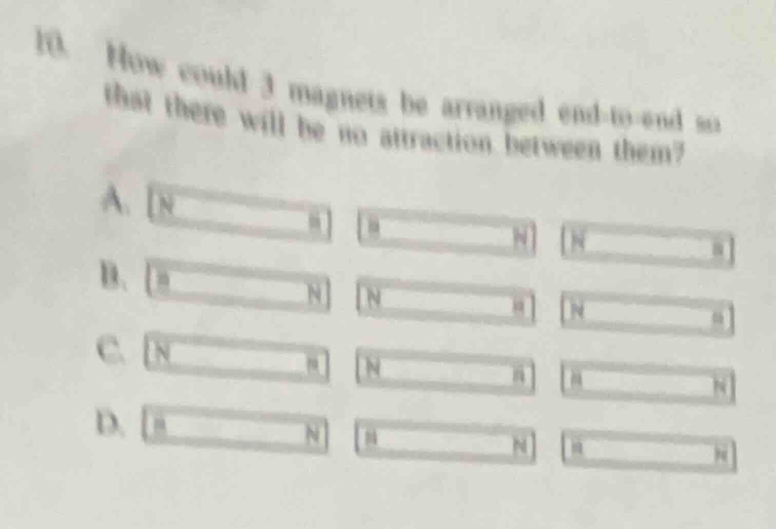 ix. how could 3 magnets be arranged end - to - end so that there will b…