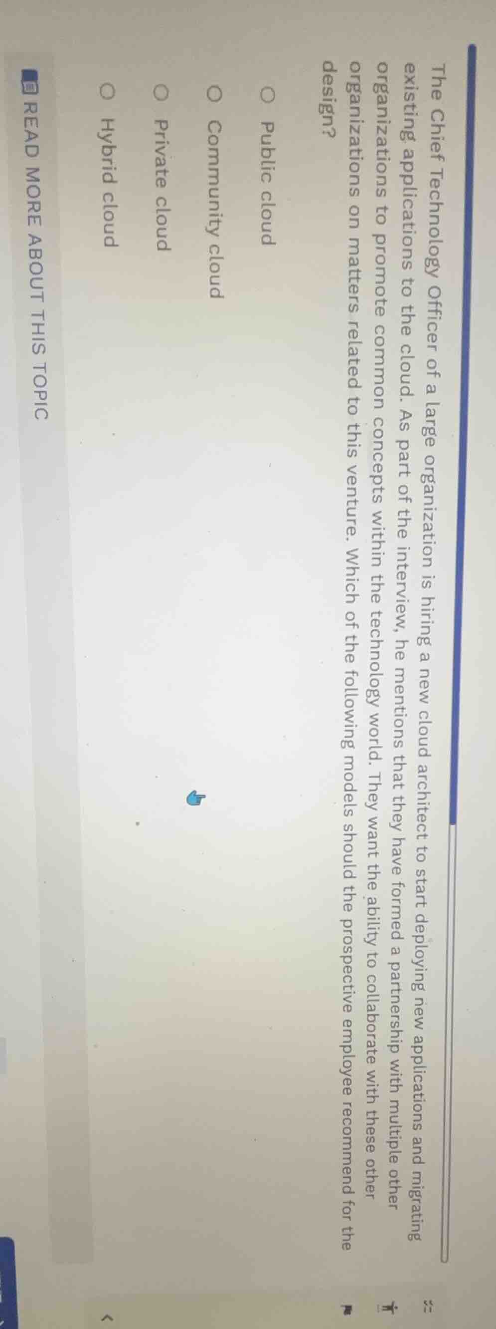 the chief technology officer of a large organization is hiring a new cl…