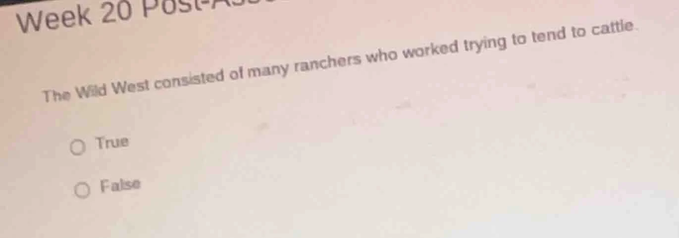 week 20 post-as the wild west consisted of many ranchers who worked try…
