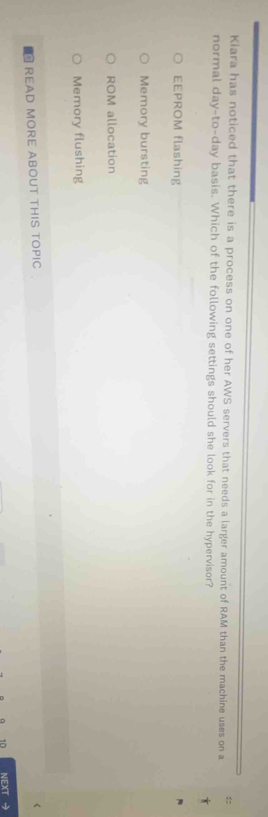 kiara has noticed that there is a process on one of her aws servers tha…