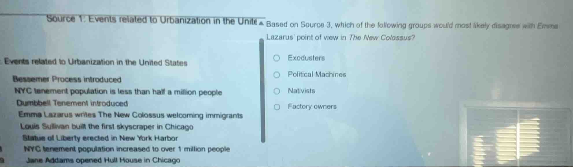 source 1: events related to urbanization in the unite events related to…