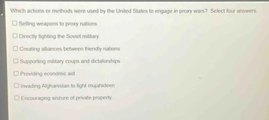 which actions or methods were used by the united states to engage in pr…