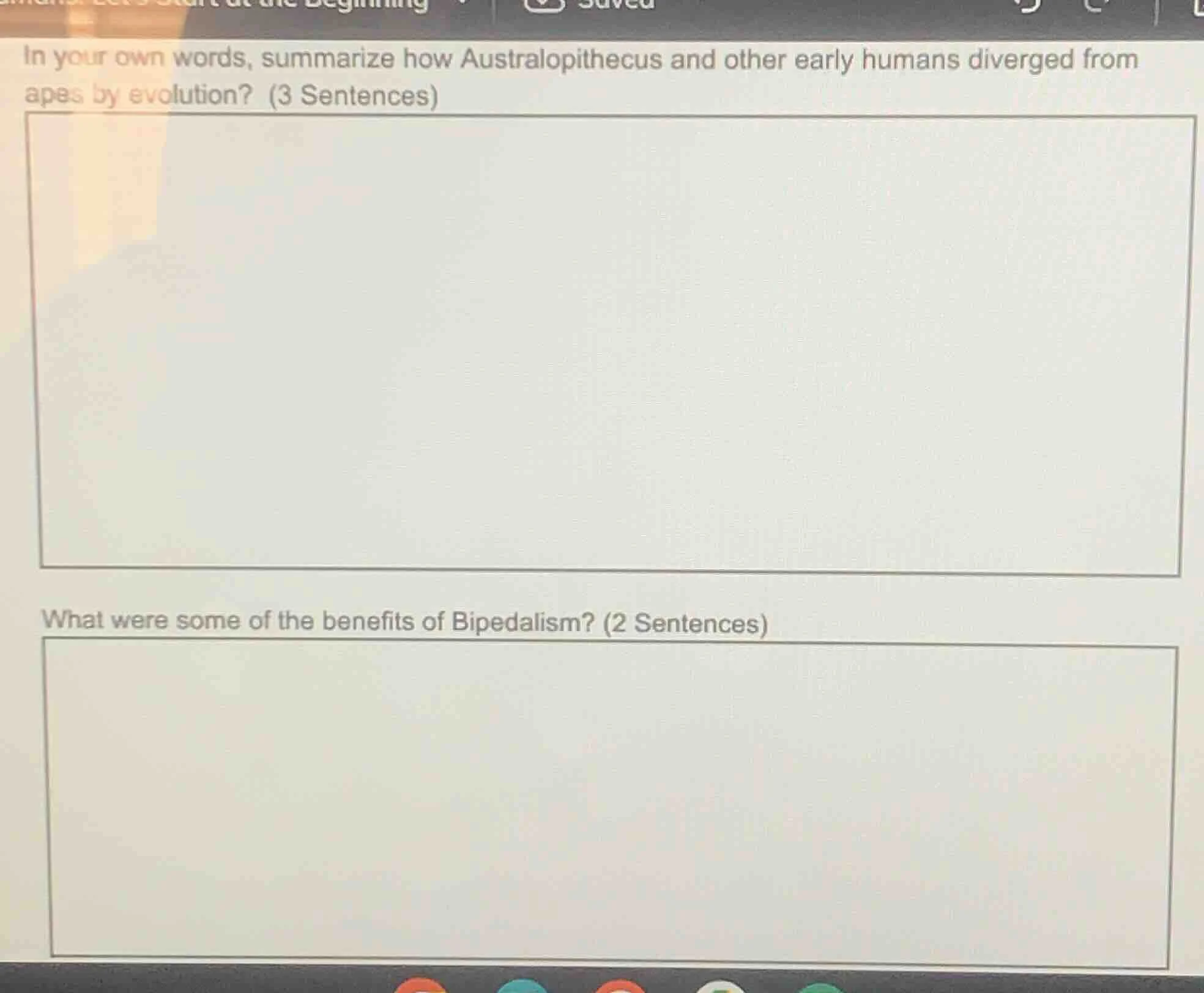 in your own words, summarize how australopithecus and other early human…