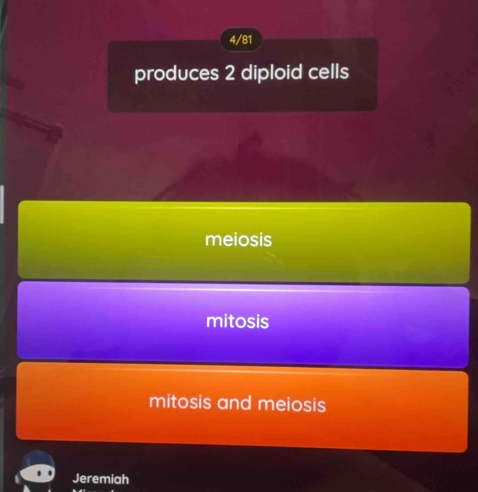 produces 2 diploid cells meiosis mitosis mitosis and meiosis