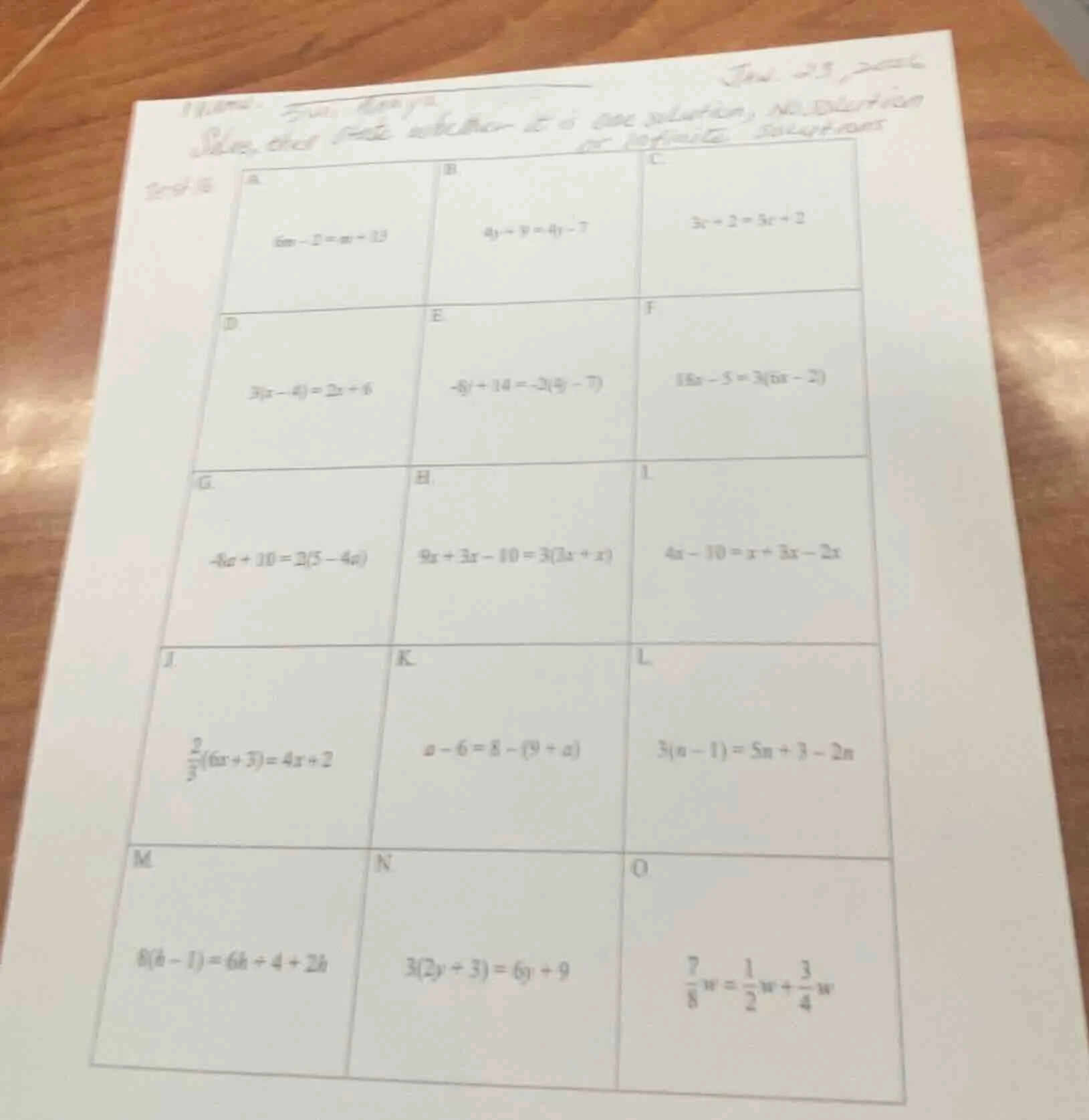 name: solve, then state whether it is one solution, no solution or infi…