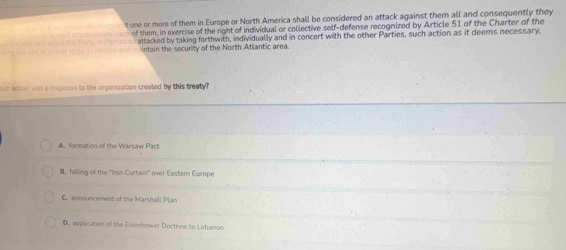 an armed attack against one or more of them in europe or north america …