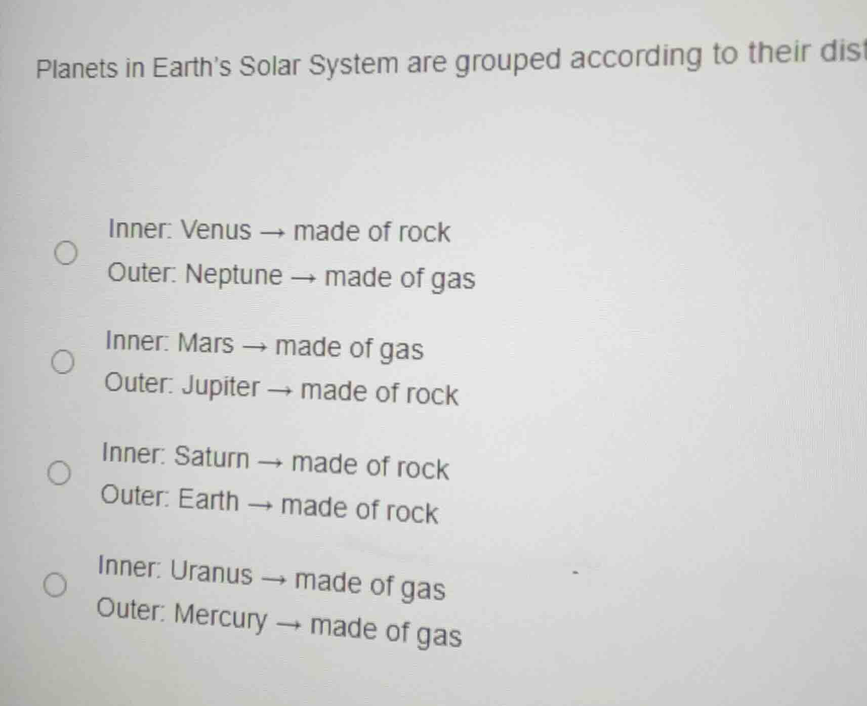planets in earth’s solar system are grouped according to their dist inn…