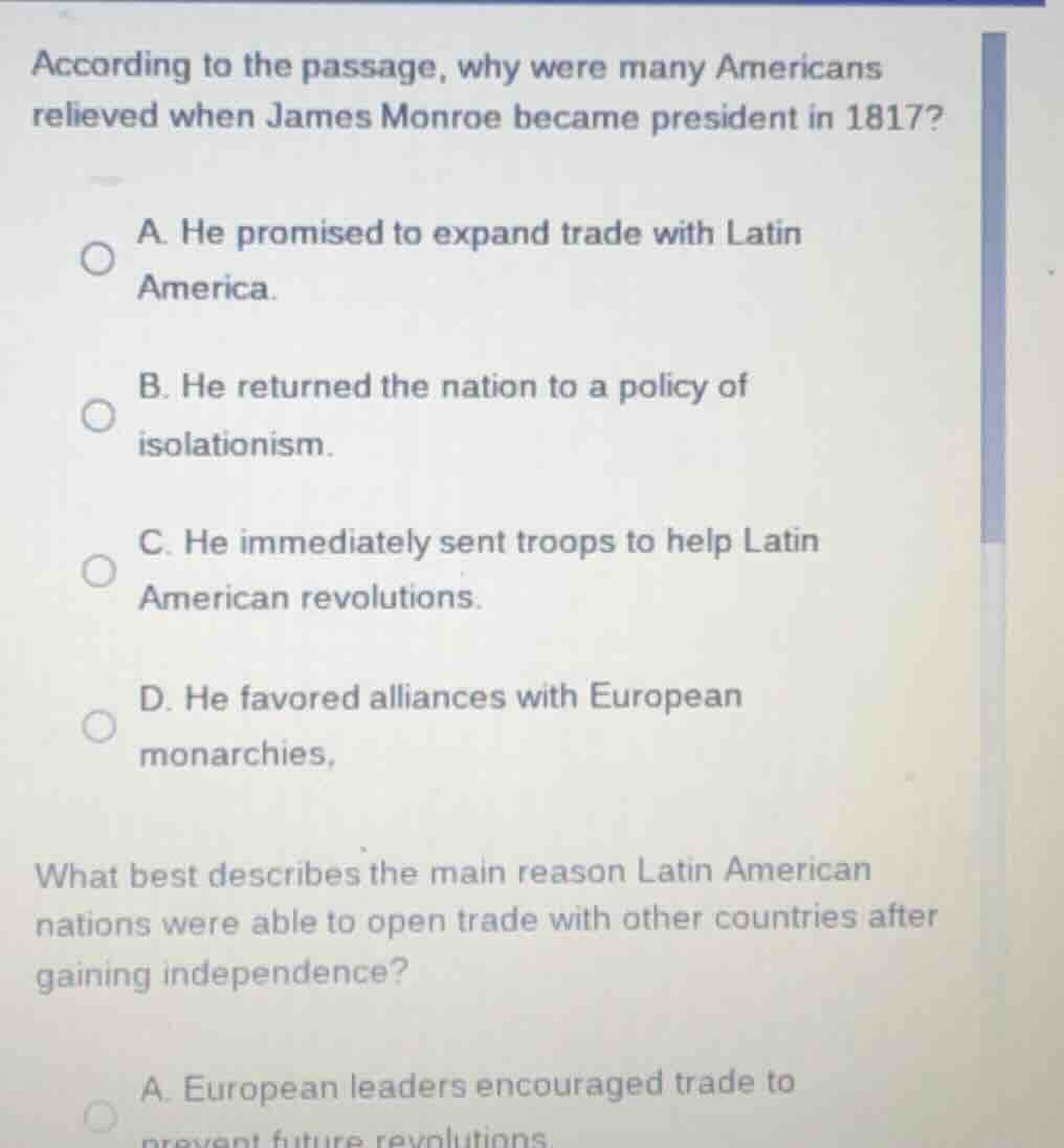 according to the passage, why were many americans relieved when james m…