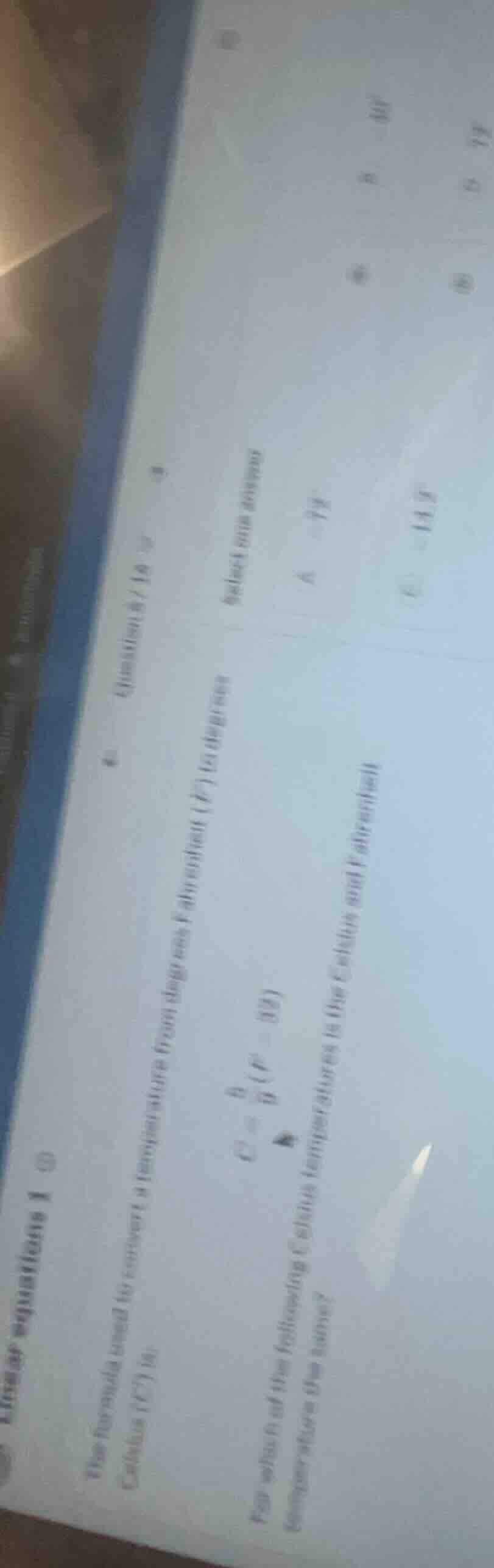 the formula used to convert a temperature from degrees fahrenheit (°f) …