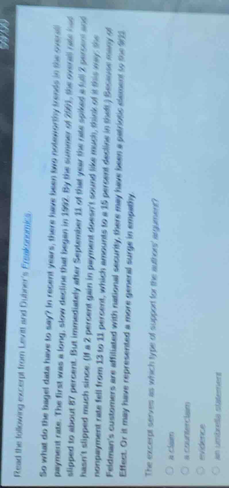 read the following excerpt from levitt and dubner’s freakonomics. so wh…
