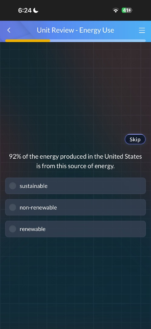 92% of the energy produced in the united states is from this source of …