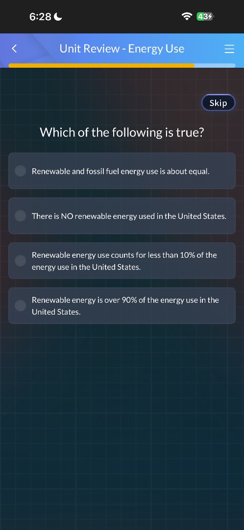 which of the following is true? renewable and fossil fuel energy use is…