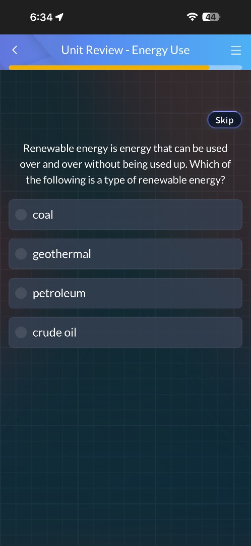 renewable energy is energy that can be used over and over without being…